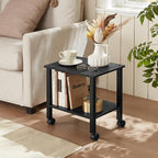 2 Tier Printer Stand with Storage, Under Desk Shelf Printer Table, Rolling - Image 5