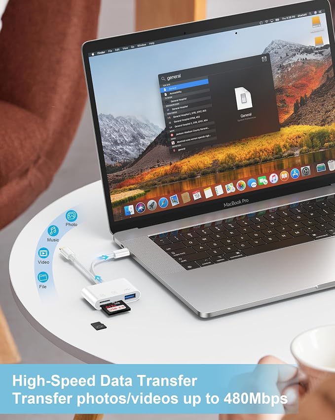 3 in 2 Lightning & USB-C SD Card Reader - Image 3
