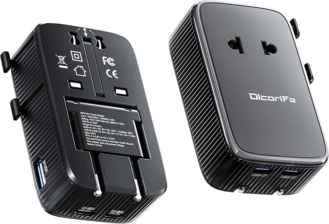 Olcorife PD25W Mini Travel Adapter, Universal Power Adapter by olcorife