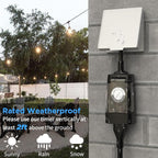 G-ELEK Outdoor Timer Outlet Waterproof, 24 Hour Outdoor Light Timer, Timers - Image 3