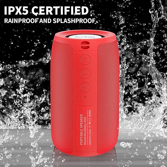 Bluetooth Speaker, MusiBaby Wireless, Waterproof, Portable Speaker, Dual Pairing - Image 6