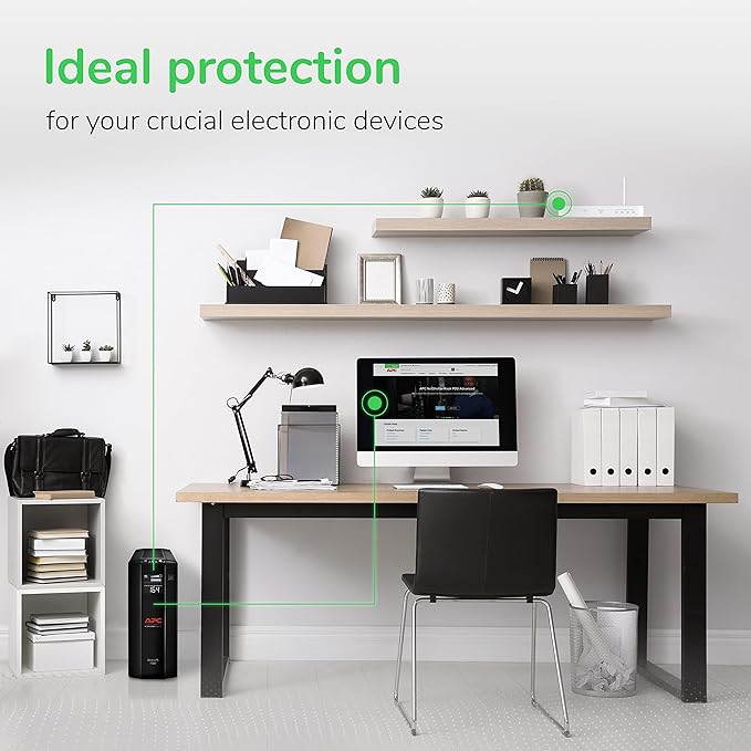 APC UPS Back-UPS Pro 1500VA UPS, 900W Battery Backup & Surge Protector - Image 8