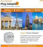 European Travel Plug Adapter, TESSAN Type C Adaptor - Image 2