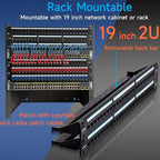 48 Port RJ45 Cat6 Patch Panel, 19 Inch, Easy Install & Repair, Rack Mountable - Image 6
