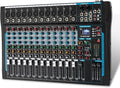 12 Channel Audio Interfacer Sound Board Mixer DJ Mixer 16-Bit DSP Effect USB by SIKUING