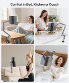 Tablet Arm Mount with Super Grip, Adjustable Foldable Holder & Heavy Duty - Image 6