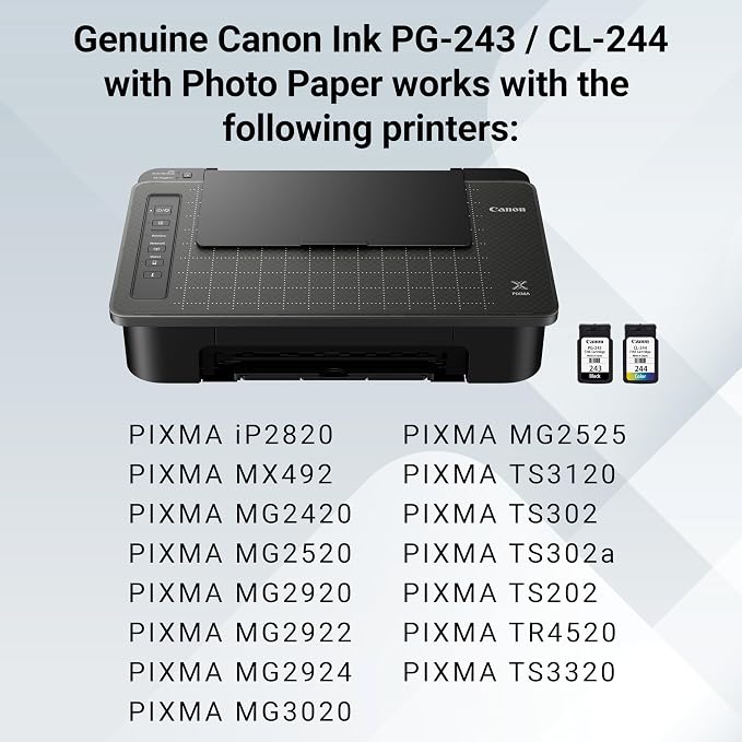 Canon PG-243 / CL-244 Genuine Ink Value Pack, Compatible - Image 6