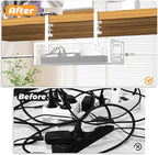 Under Desk Cable Management Tray, 15.7'' No Drill Steel Desk Cable Organizers - Image 3