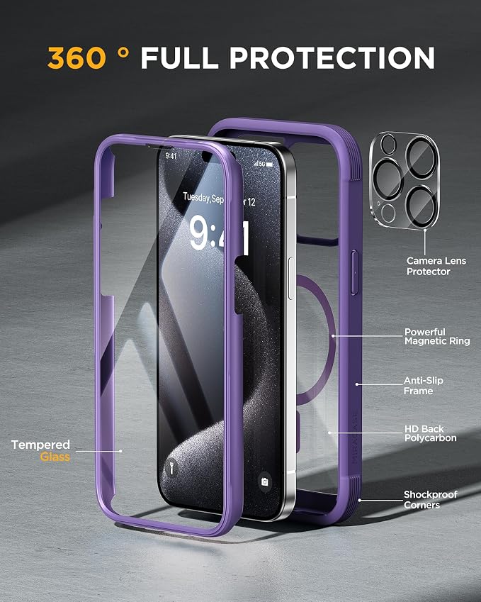 Miracase Magnetic for iPhone 12 Pro Max Case Full-Body Phone case - Image 2