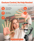 VEVOR Gimbal Stabilizer for Smartphone, 3-Axis Stabilization, AI-Powered Phone - Image 4
