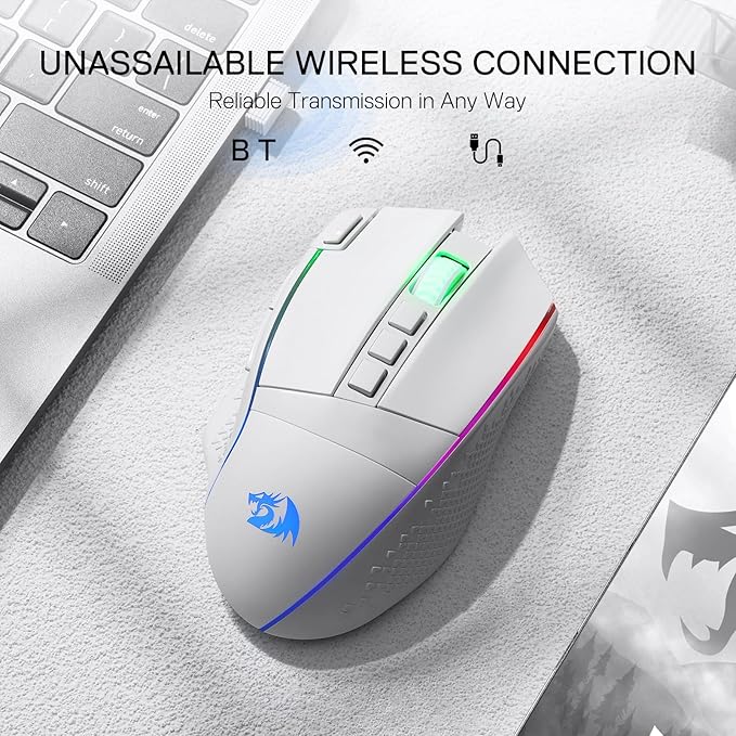 Redragon M991 Wireless Gaming Mouse, 26000 DPI 3-Mode Gamer Mice w/Rapid Fire - Image 3