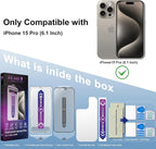 2 Pack Matte Screen Protector for iPhone 15 Pro 6.1-Inch Auto Dust Removal - Image 2