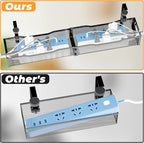 Under Desk Cable Management Tray, No Drill Steel Desk Cable Organizers - Image 2