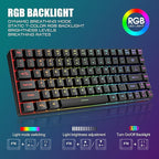 RedThunder K84 Wireless Keyboard and Mouse Combo, Rainbow Backlit Rechargeable - Image 3
