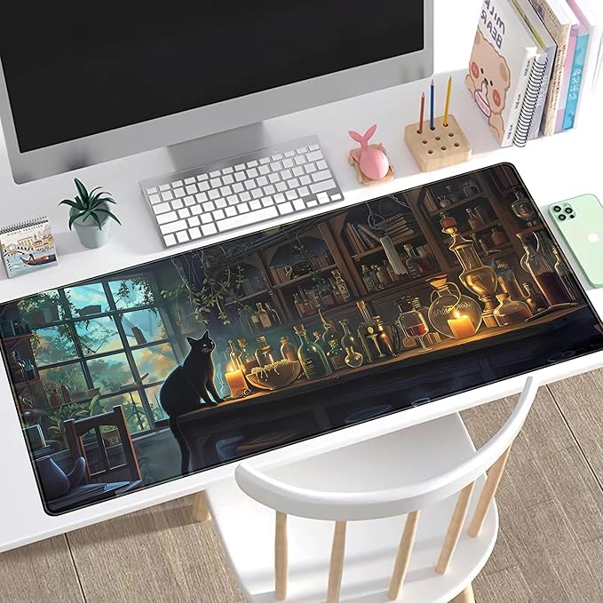 Cute Kawaii Cat Desk Mat XXL Large Gaming Mouse Pad Anime Cats Desk Pad - Image 4