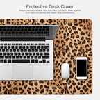 Lokigo Leopard Print Desk Pad, Waterproof Rubber Base Mousepad - Image 9