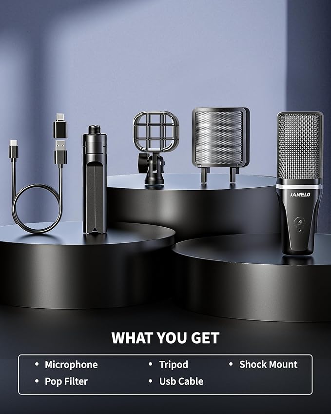 USB Gaming Microphone, Computer Recording Condenser Mic - Image 8