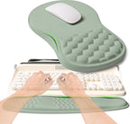 2-in-1 Ergonomic Set, Wave Rise Keyboard Wrist Rest and Massage Bulge Slope by KUOSGM