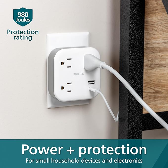 Philips EZFit 3-Outlet Surge Outlet Extender - Image 6