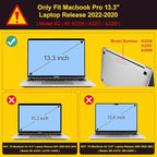Case for MacBook Pro 13 inch with/Without Touch Bar, Hard Shell + Keyboard - Image 2