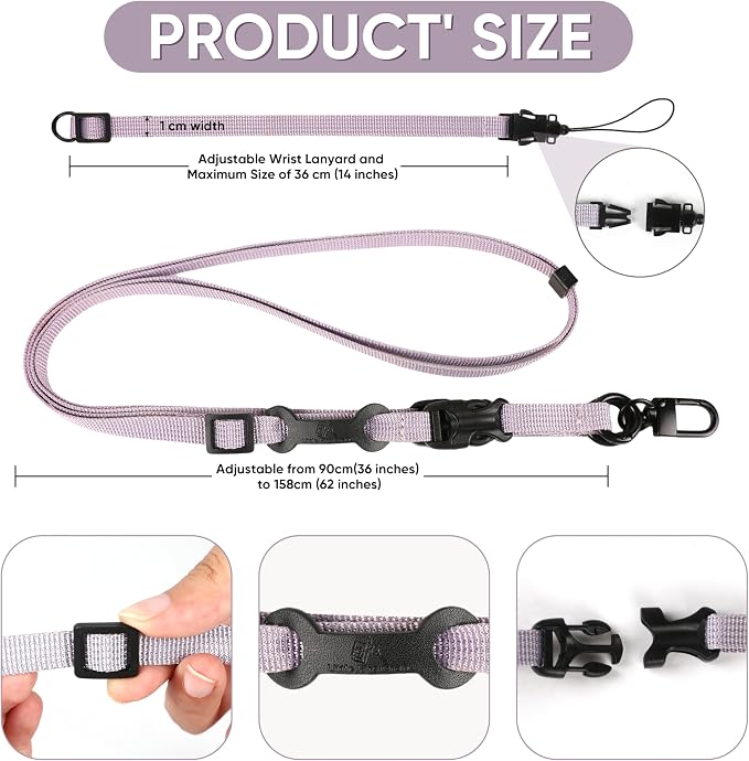 Cell Phone Strap Adjustable Wrist Strap Crossbody Cellphone Holder Extra Long - Image 2