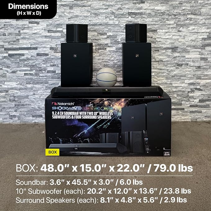 Nakamichi Shockwafe Ultra 9.2.4 Channel Dolby Atmos/DTS:X Soundbar - Image 3