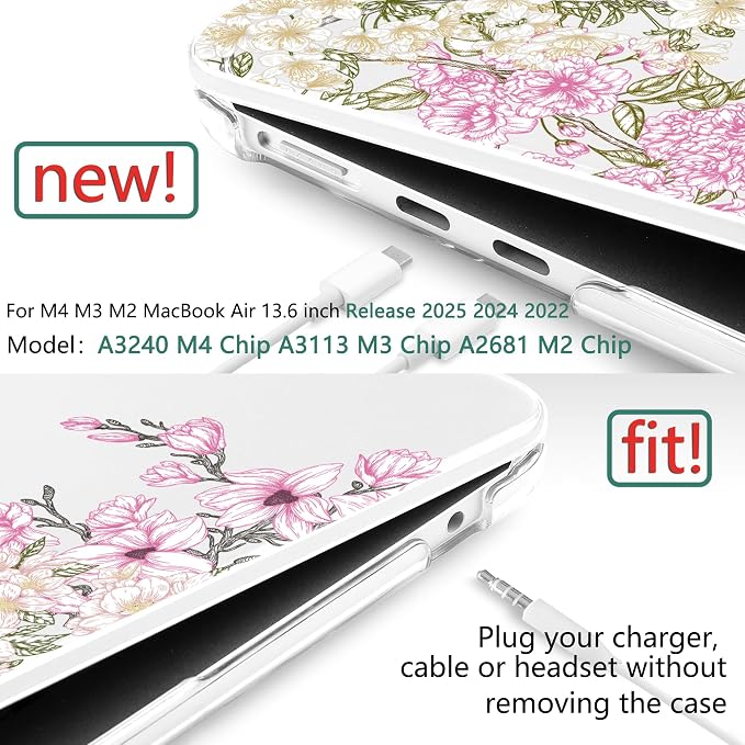 TWOLSKOO Compatible with M4 MacBook Air 13.6 inch Case 2025-2022 Release M4 - Image 2