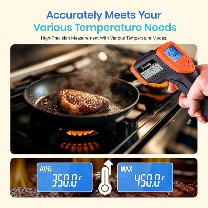 Etekcity Infrared Temperature Thermometer Gun, Laser Food Temp Gun - Image 6