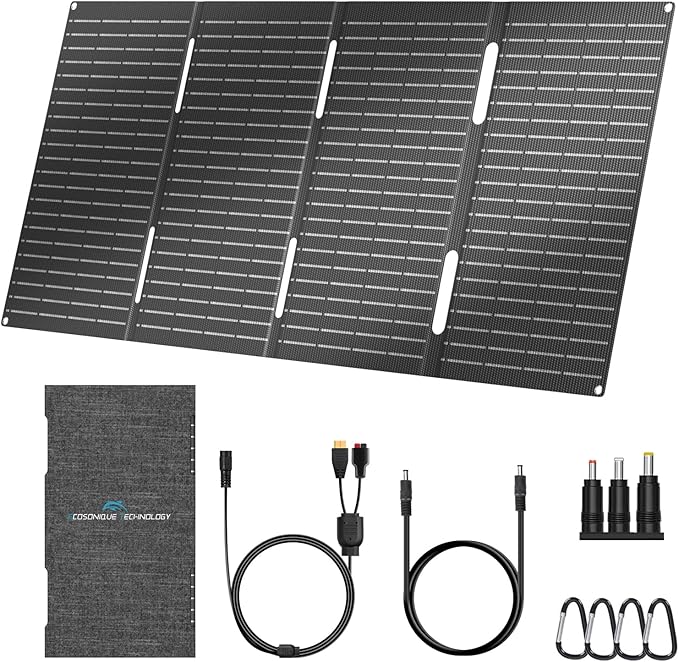 Ecosonique 60W Portable Foldable Solar Panels Charger Fast Charging by EcosoniqueTechnology