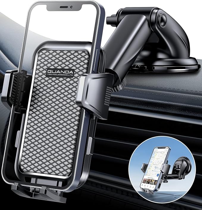 3-in-1 Car Phone Holder, Strong Suction Phone Mount - Image 9