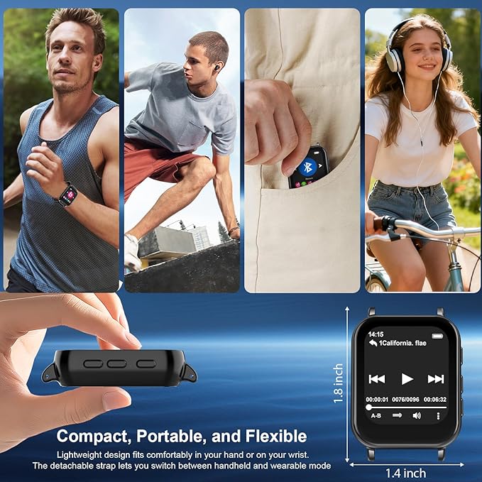 MP3 Player with Bluetooth 5.0, 32GB Touchscreen Music Player with Detachable - Image 6