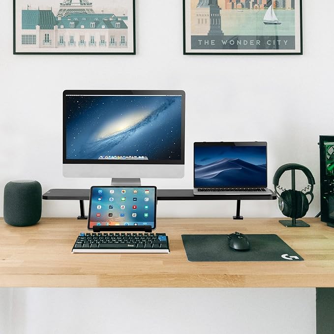 AVLT Clamp Desk Shelf Dual 32" Monitor Riser - Image 8