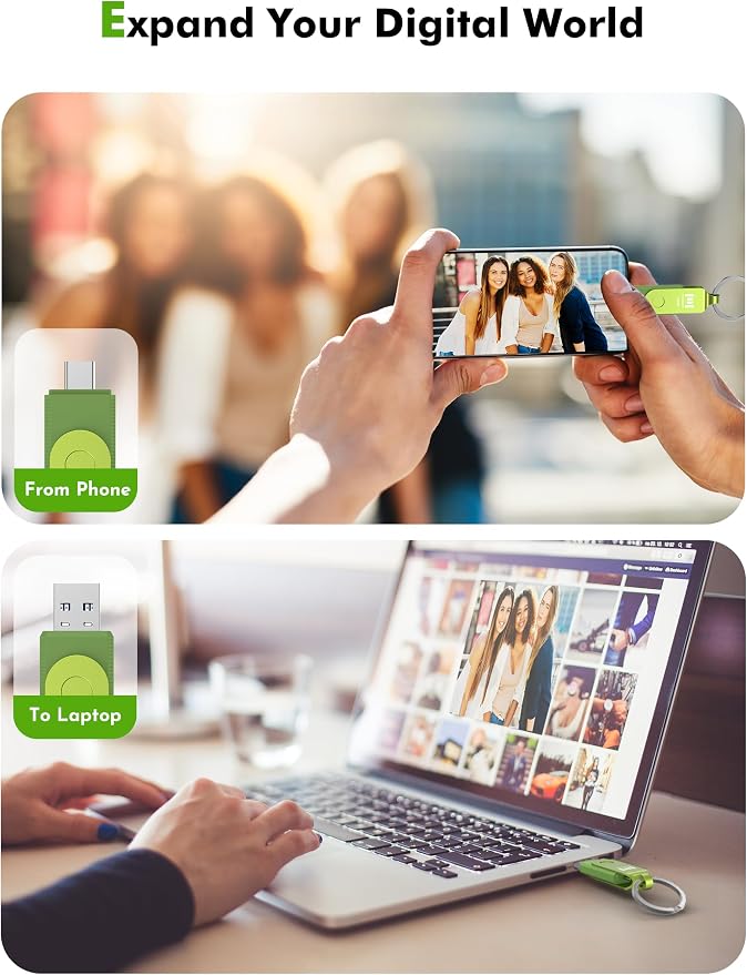 MOSDART 512GB USB3.1 Fast Speed C and A Dual Flash Drive, exFAT Memory Stick - Image 8