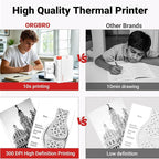 ORGBRO Sticker Printer Machine, X3 Mini Printer Print Pods Portable Thermal - Image 5