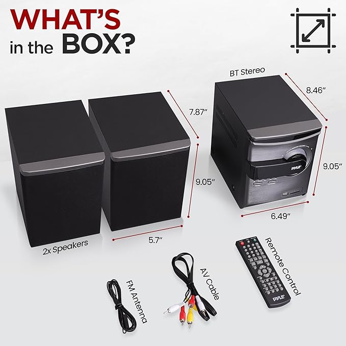 Pyle Home Stereo Shelf System - 30W Wireless BT Streaming - Image 7
