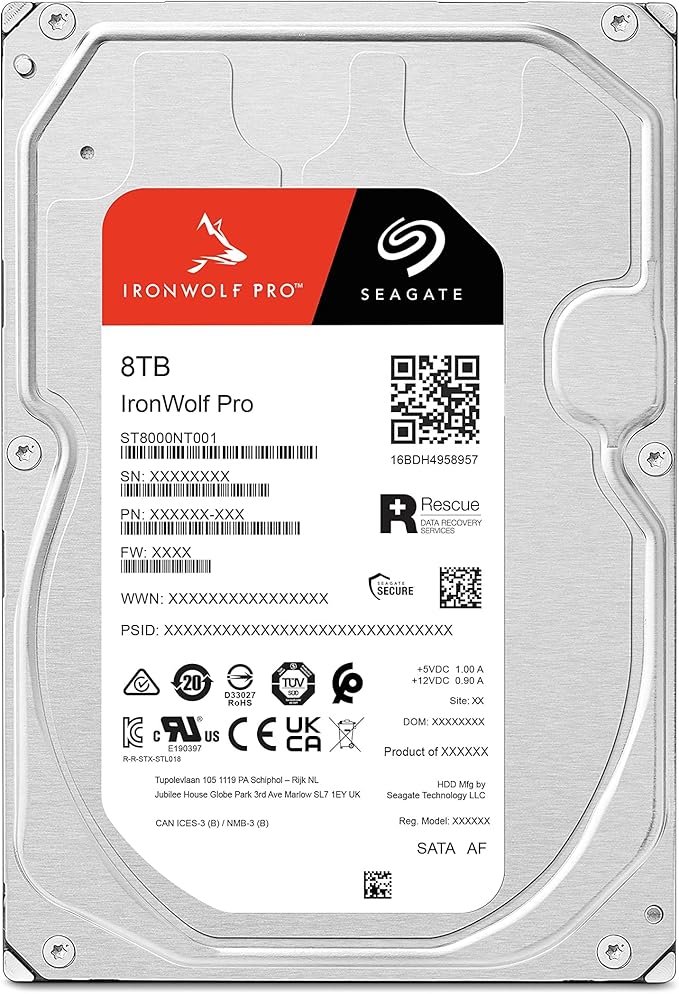 Seagate IronWolf Pro, 8 TB, Enterprise NAS Internal HDD –CMR 3.5 Inch, SATA 6 - Image 2