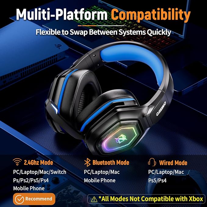 Wireless Gaming Headset for PC, Ps4 - Image 5