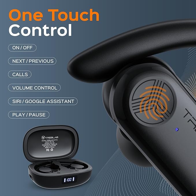 TREBLAB X3 Pro - Workout True Wireless Earbuds, Comfortable Earhooks, Punchy - Image 7