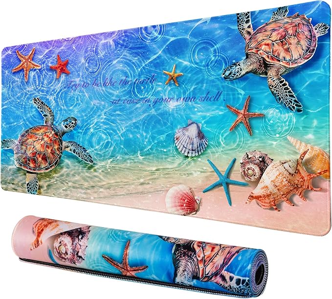Lokigo Sea Turtle Desk Pad, Waterproof Large Mouse Pad by Lokigo