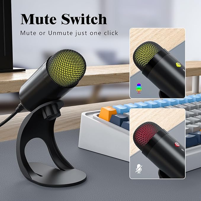 LIANGSTAR USB Computer Microphone, Podcast Mic Desktop - Image 4