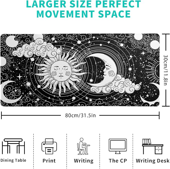 Magic Astrology Extended Big Mouse Pad Large, Gaming Mouse Pad Desk Pad - Image 2