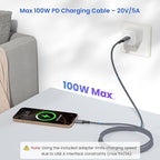 Elebase USB Type C to C 100W Cable 10FT - Image 4