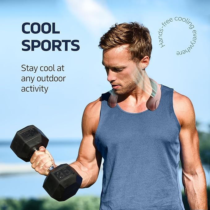 Portable Neck Fan -3 Speed Rechargeable Bladeless Neck Cooler, Personal Neck Fan - Image 5