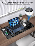 TopMade Mouse Pad with 15W Fast Wireless Charging, 31.5"x15.75" XXL Large - Image 3