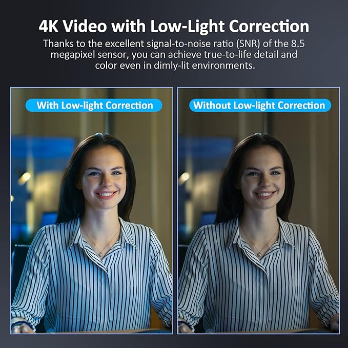 NexiGo Iris, 4K AI Webcam with 1/1.8" Sony_Sensor, Onboard Flash Memory - Image 8