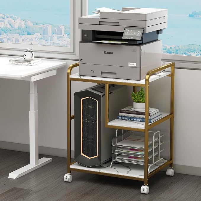 Large Printer Table Stand with Shelf by Fannova