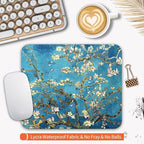 Square Mouse Pad Apricot Flower, Personalized Premium-Textured Custom Mouse Mat - Image 3