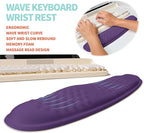 2-in-1 Ergonomic Set, Wave Rise Keyboard Wrist Rest and Massage Bulge Slope - Image 2