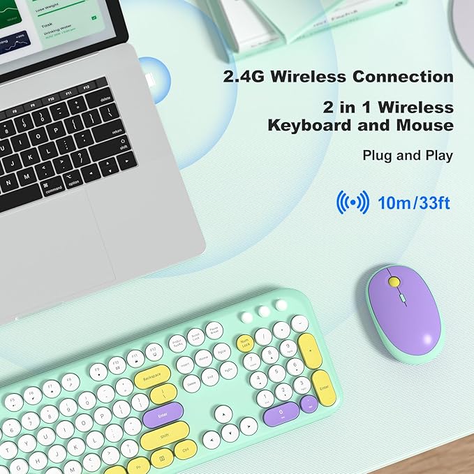 KNOWSQT Wireless Keyboard and Mouse Combo - Image 2