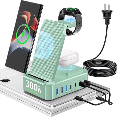 300W Wireless Charger for Samsung, Zutspzss 10 in 1 Wireless Charging Station by Zutspzss